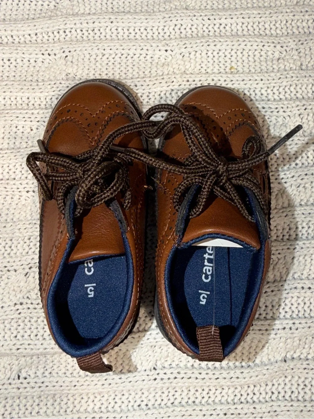 Classic Brown Kids Dress Shoes - Leather Wingtip